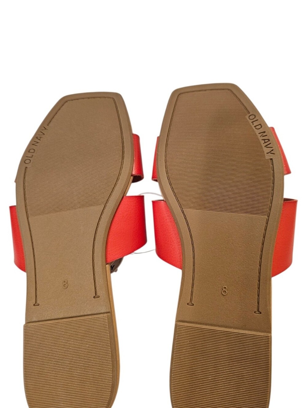 Orange and Beige Old Navy Women's Faux-Leather Slide Sandals - Picture 12 of 15